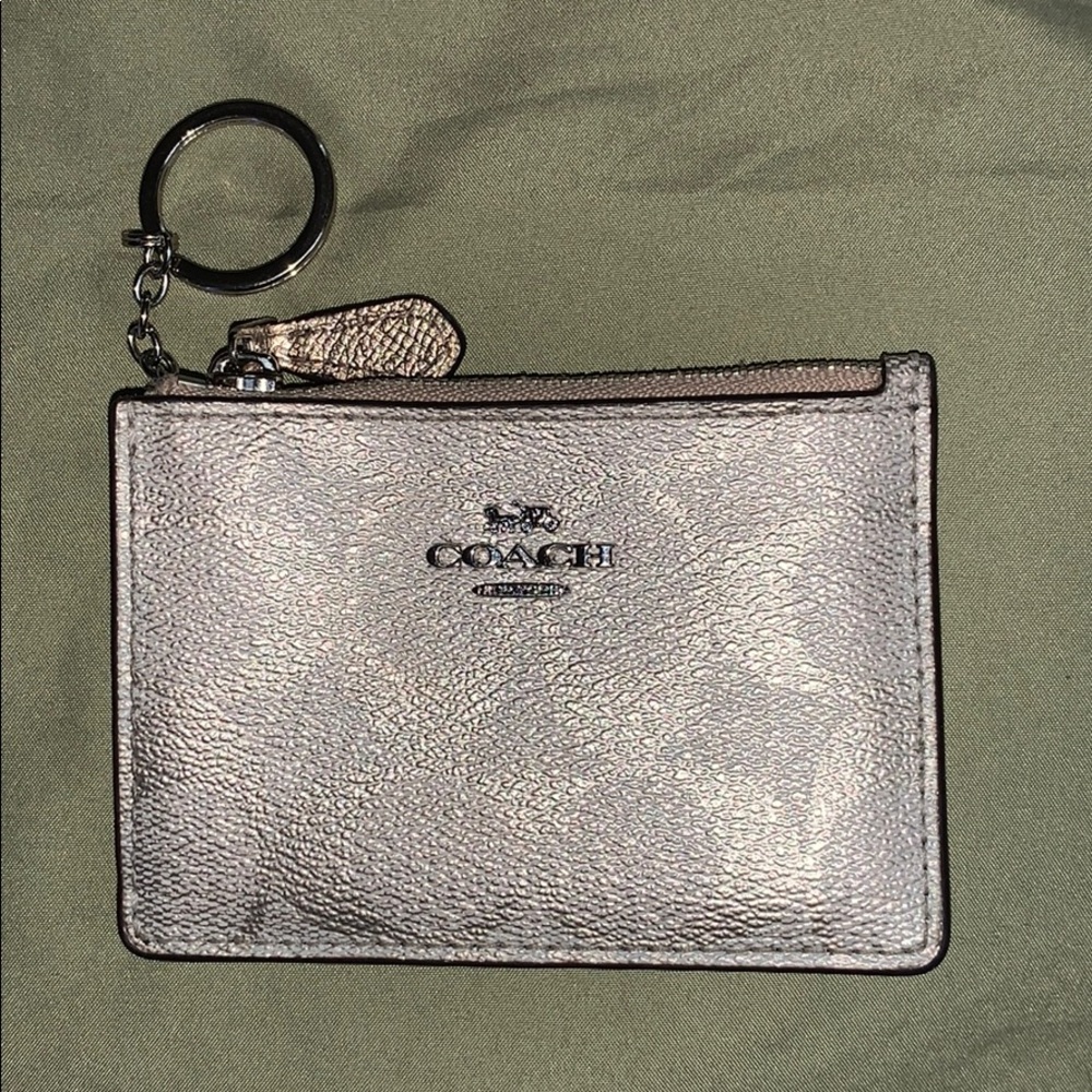 Coach card holder keychain